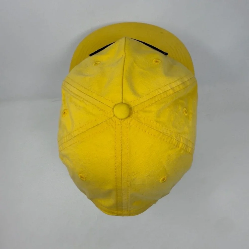 Vintage Sun Valley Idaho Ski Resort Rope Hat Yellow Snapback Trucker Cap 80s 90s
